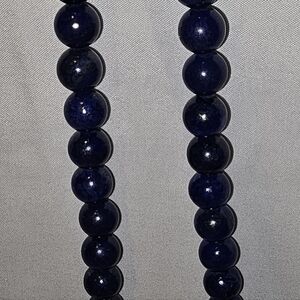 BLUE LAPIS LAZULI BEADED NECKLACE